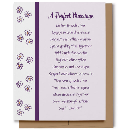 SKU: LOVE2020A A Perfect Marriage Card, Ecofriendly, 100% Recycled
